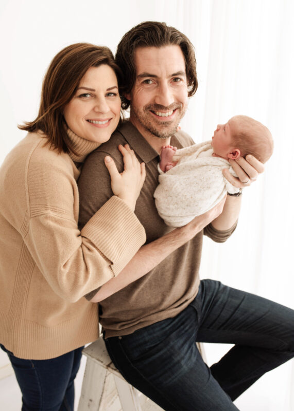 family photo at newborn photoshoot