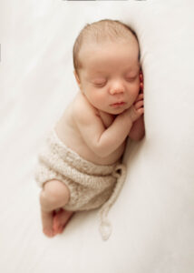 newborn baby at photoshoot in Kingston upon Thames Surrey