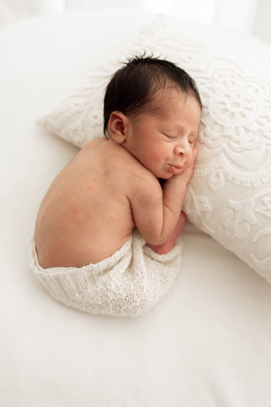 newborn baby at natural photoshoot in SW London, UK