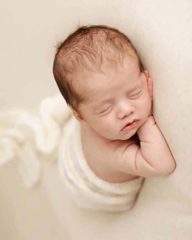 newborn baby at a photoshoot in Kingston upon Thames