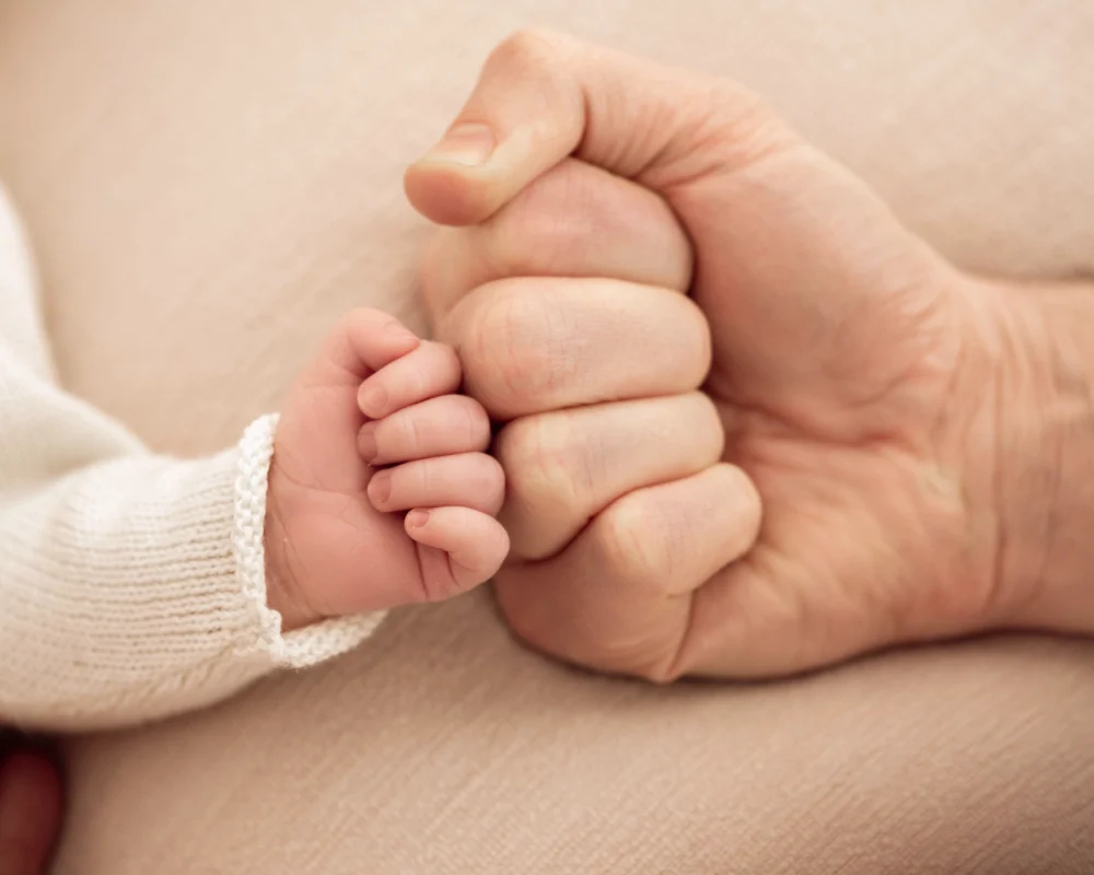 photoshoot of baby and father in kingston