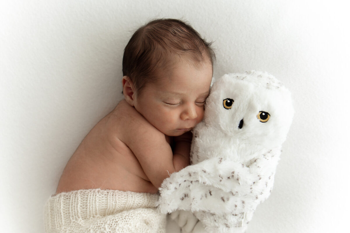 London baby sleeping at photoshoot in SW London