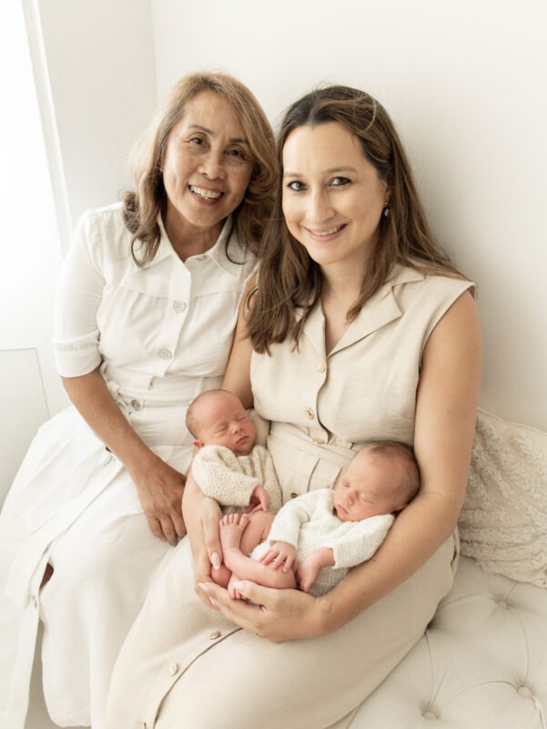 family and newborn photoshoot with twins, surbiton, London